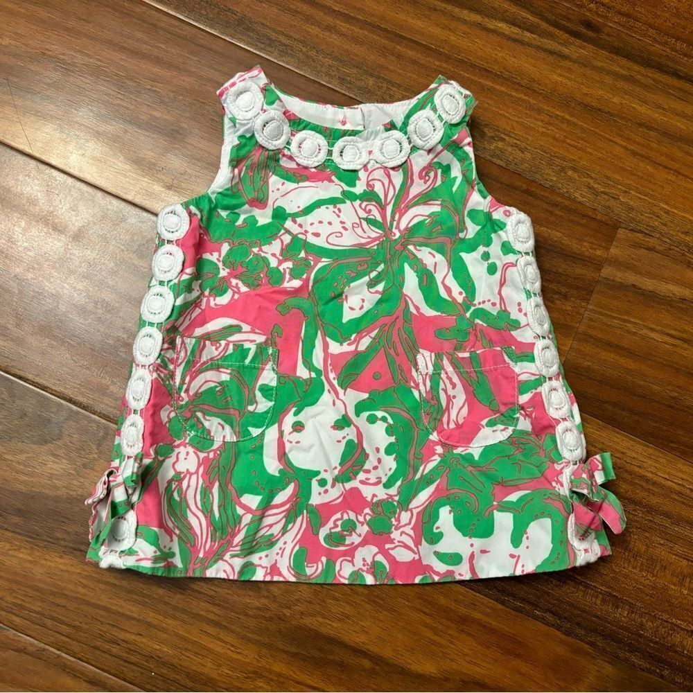 Lilly Pulitzer green/pink/white tropical dress